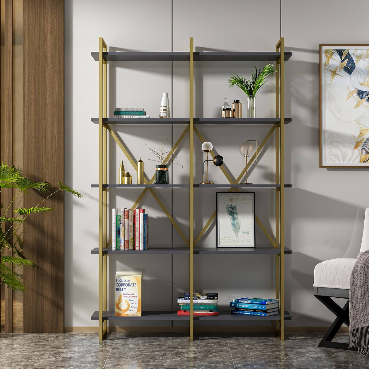 Modern Bookcase H458