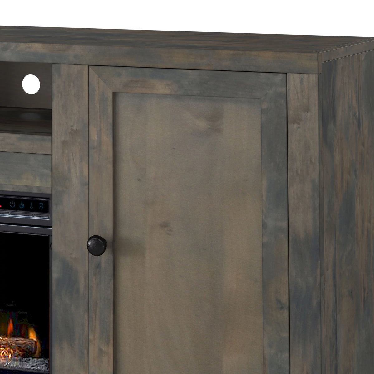 85 inch Rustic Solid Wood Fireplace TV Stand V265680