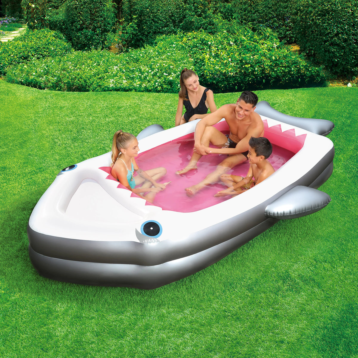 Inflatable Shark Family Pool A34386