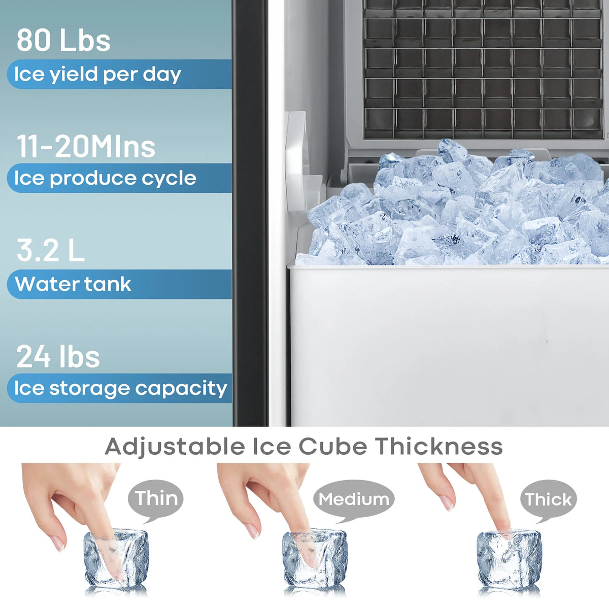 Built-in Ice Maker 80lbs/Day I375165