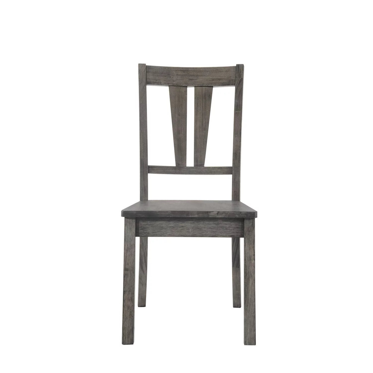 Gray Faux Leather Dining Chair Set of 2 P98595