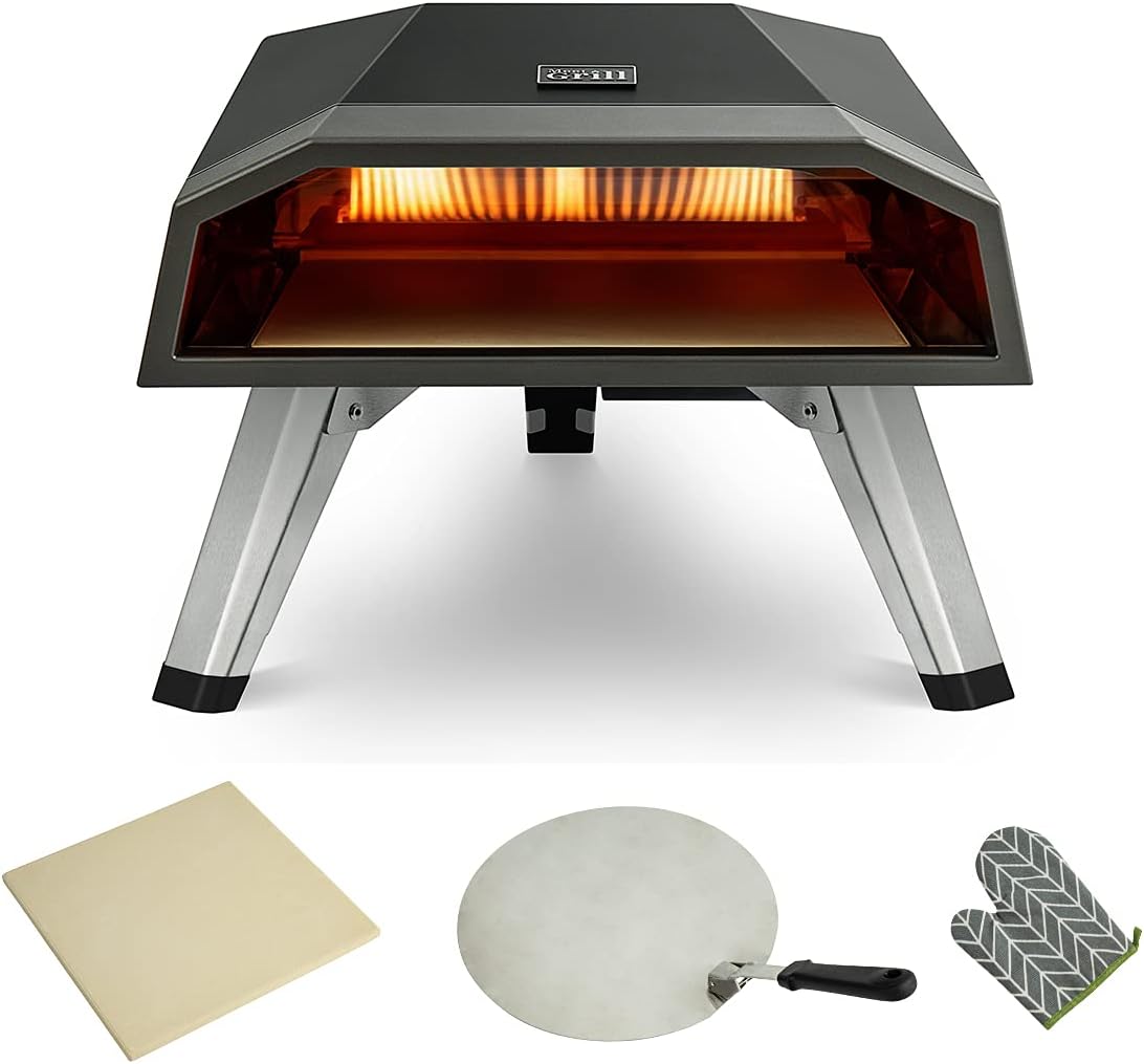 Outdoor Gas Pizza Oven with Pizza Stone and Pizza Peel Y428116