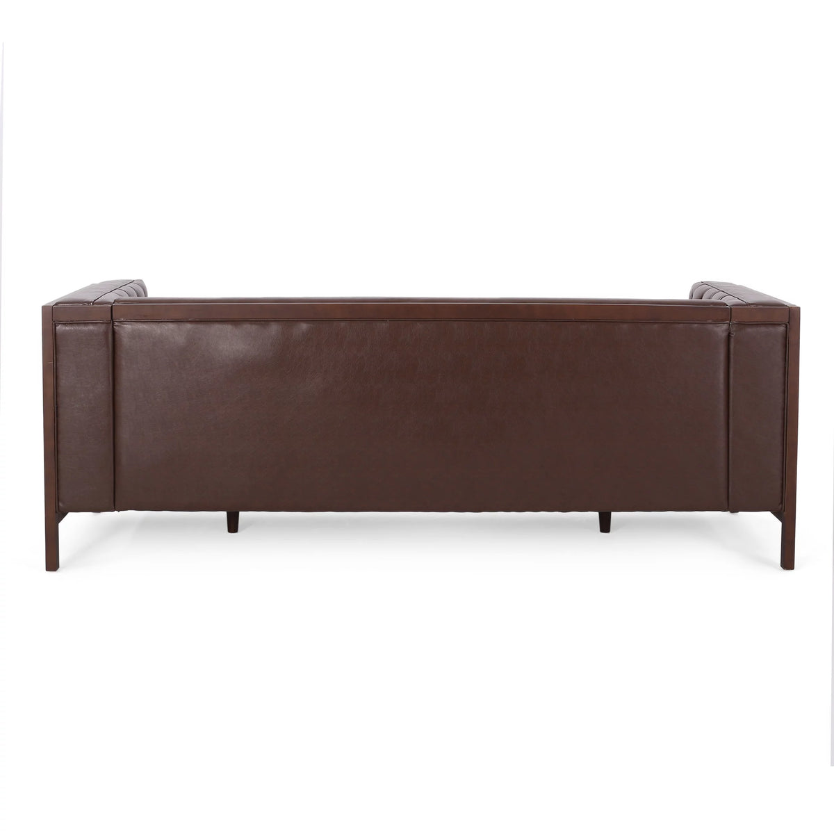 Dark Brown Faux Leather Sofa G4962