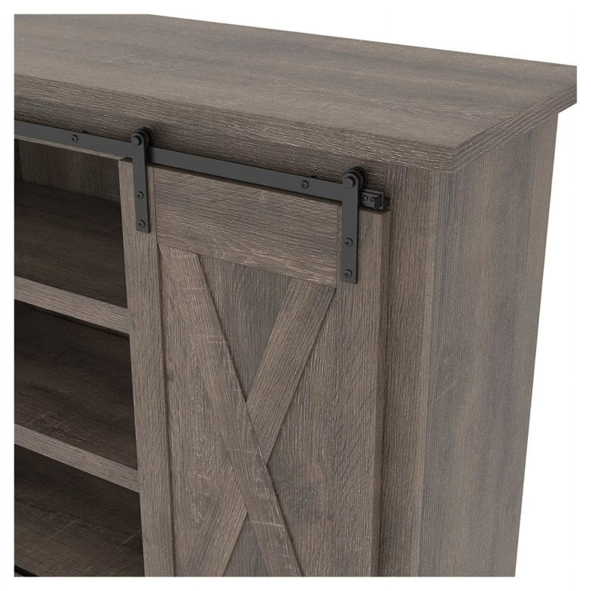 54" Gray Wood TV Stand J932