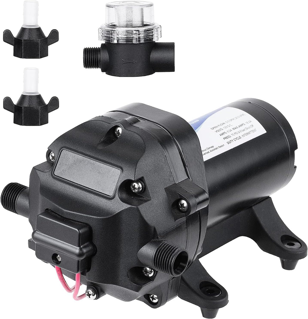 12V Water Pressure Diaphragm Pump 5.5GPM 70PSI Z751