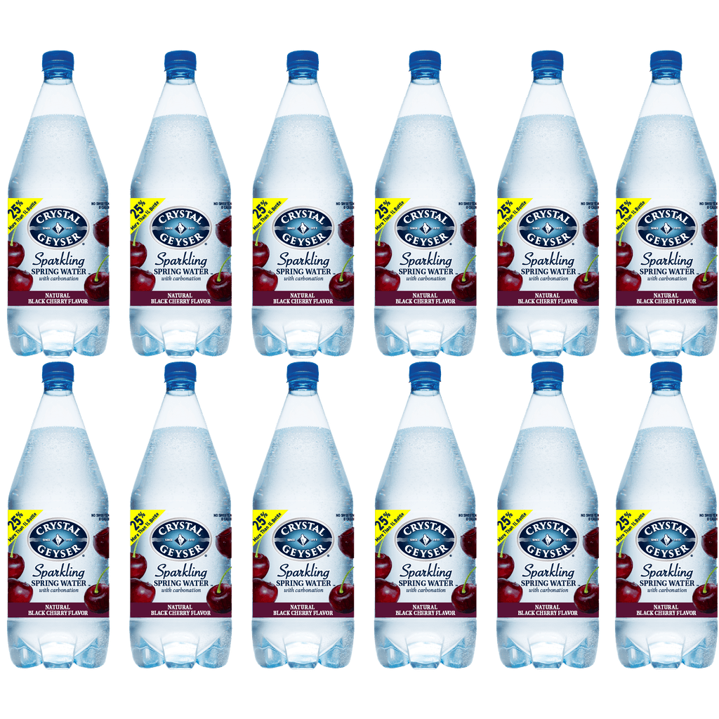 Black Cherry Sparkling Spring Water 12 Pack 42 oz Bottles O8085