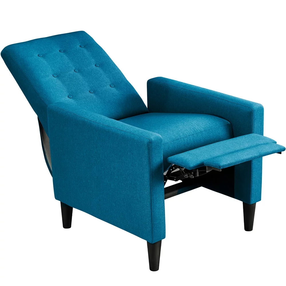 Blue Fabric Recliner Set of 2 T369853