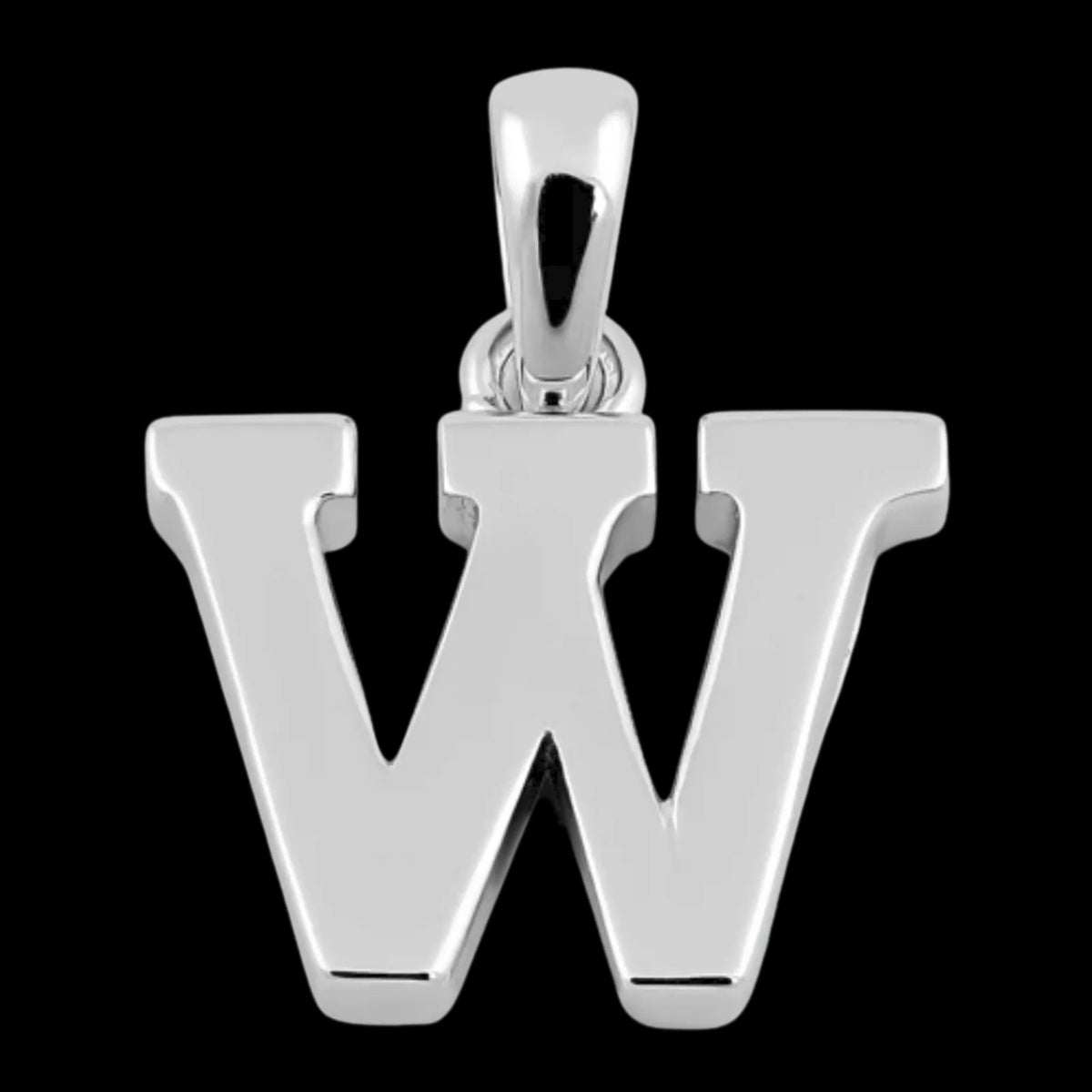 W Initial Pendant Necklace 925 Sterling Silver W105375