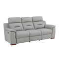Gray Faux Leather Upholstered Sofa D937801