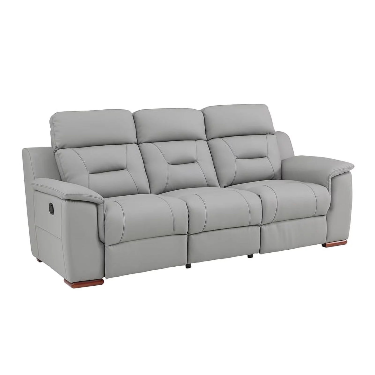 Gray Faux Leather Upholstered Sofa D937801