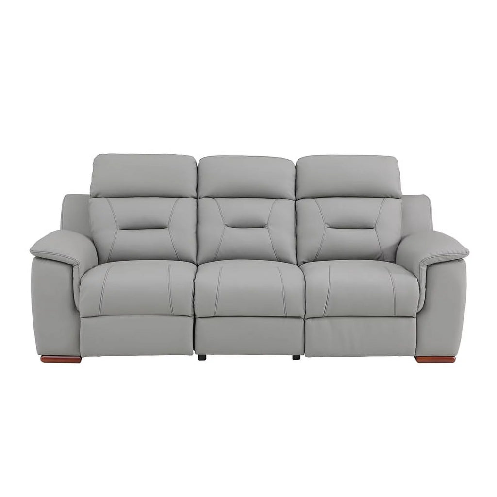 Gray Faux Leather Upholstered Sofa D937801