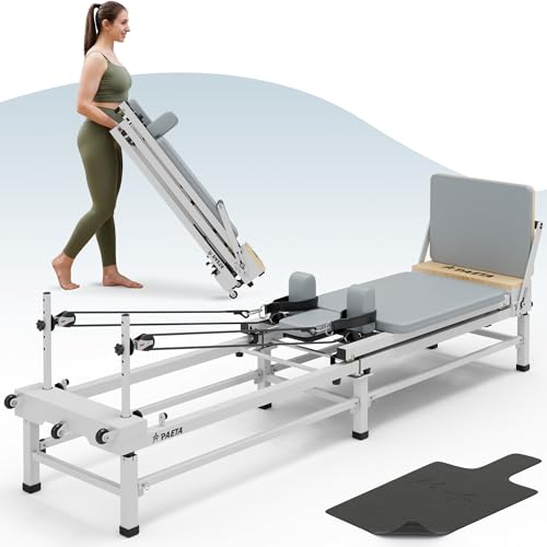 Foldable Pilates Reformer Machine with Adjustable Heights Y8833