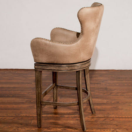 Rustic Gray Swivel Counter Stool D3378