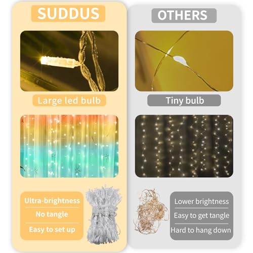 200 Led Warm White Curtain Lights N140375