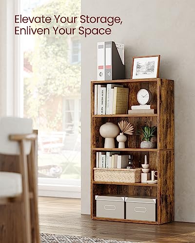 5-Tier Rustic Brown Bookshelf O265