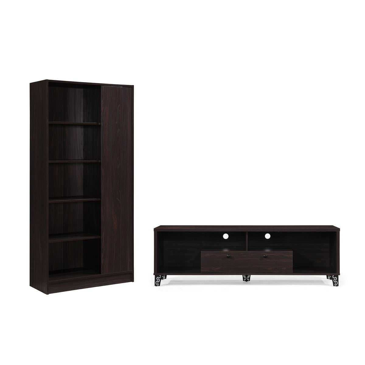 2 Piece TV Stand & Bookcase Set Q172688