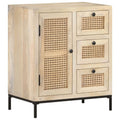 Solid Mango Wood and Natural Cane Sideboard K713