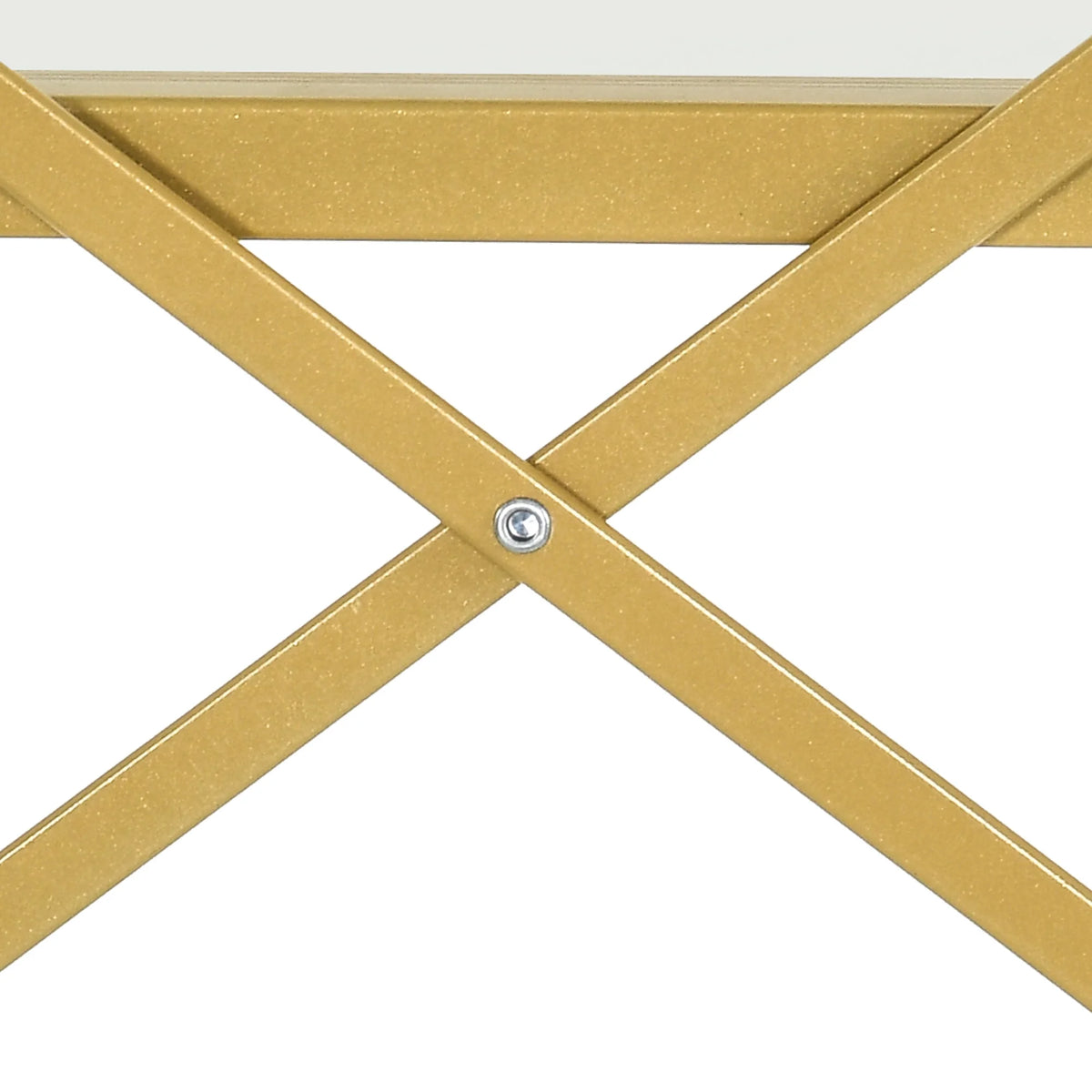 Gold 5 Tier Glass Shelves Bookshelf R519359