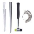 Ring Mandrel Sizer Aluminum Measuring Gauge Jewelry Making Tools O49074