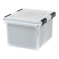 Clear 32 Qt Plastic File Box 4 Pack P649419