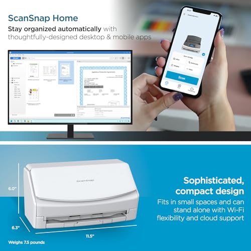 Black Document Scanner with Touchscreen and Auto Document Feeder Y768627