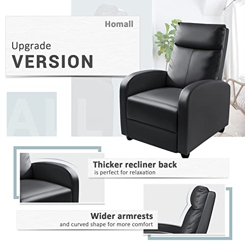 Black PU Leather Recliner Chair B60912