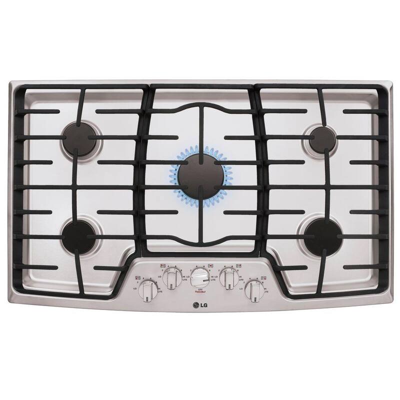 36 in. 5 Burner Stainless Steel Gas Cooktop Z6038
