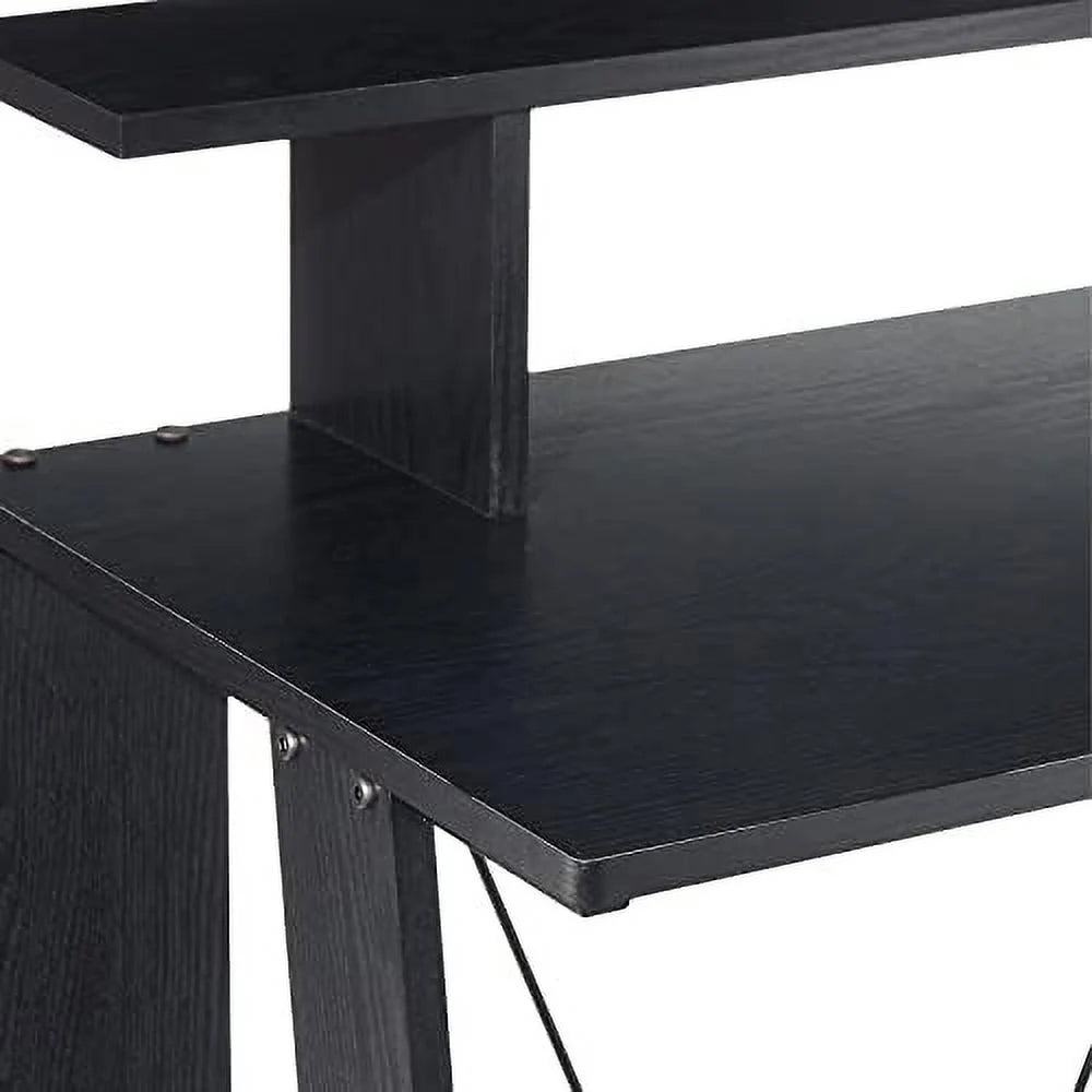32'' Corner Computer Desk with Shelves E986