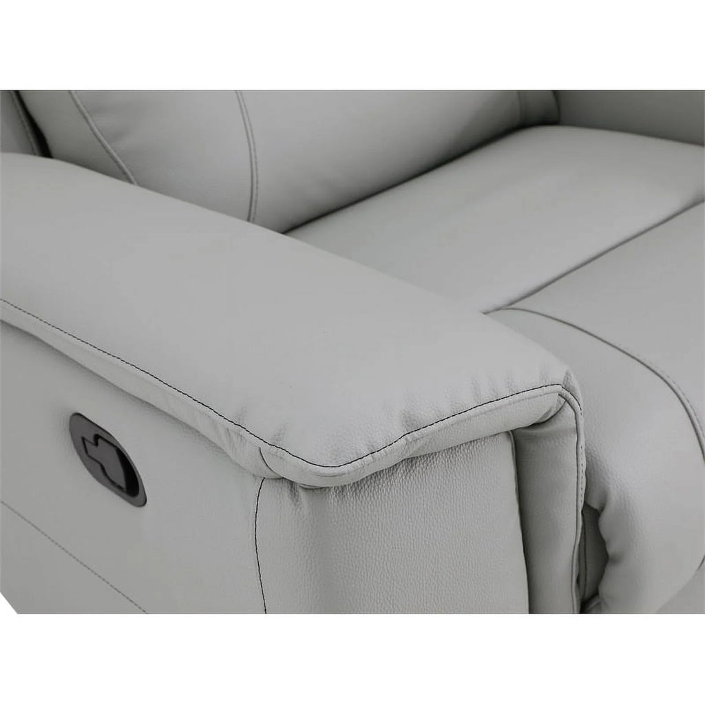 Gray Faux Leather Upholstered Sofa D937801