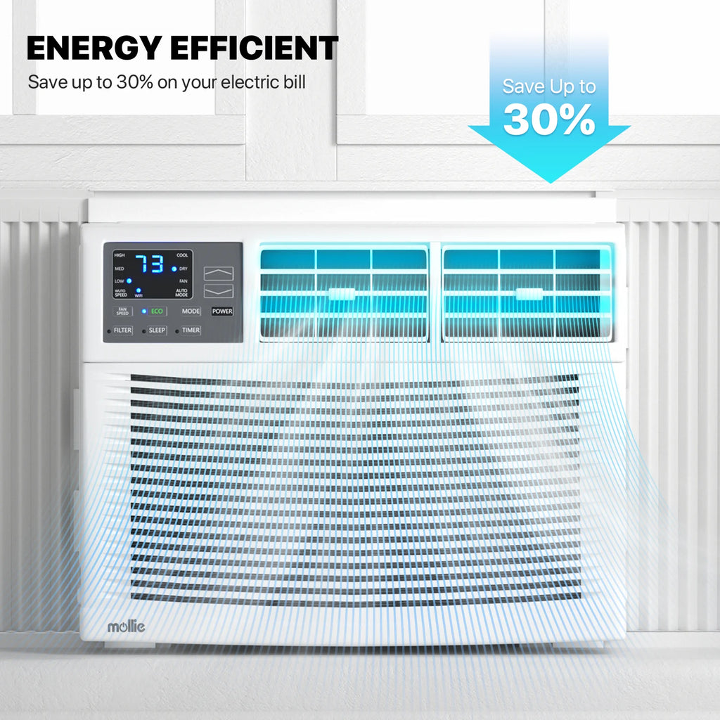 6,000 BTU Smart Window Air Conditioner with WiFi, White O459