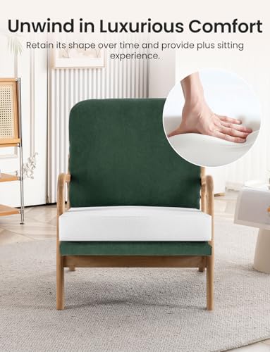 Mid Century Modern Sherpa Accent Chair with Detachable Cover M109002