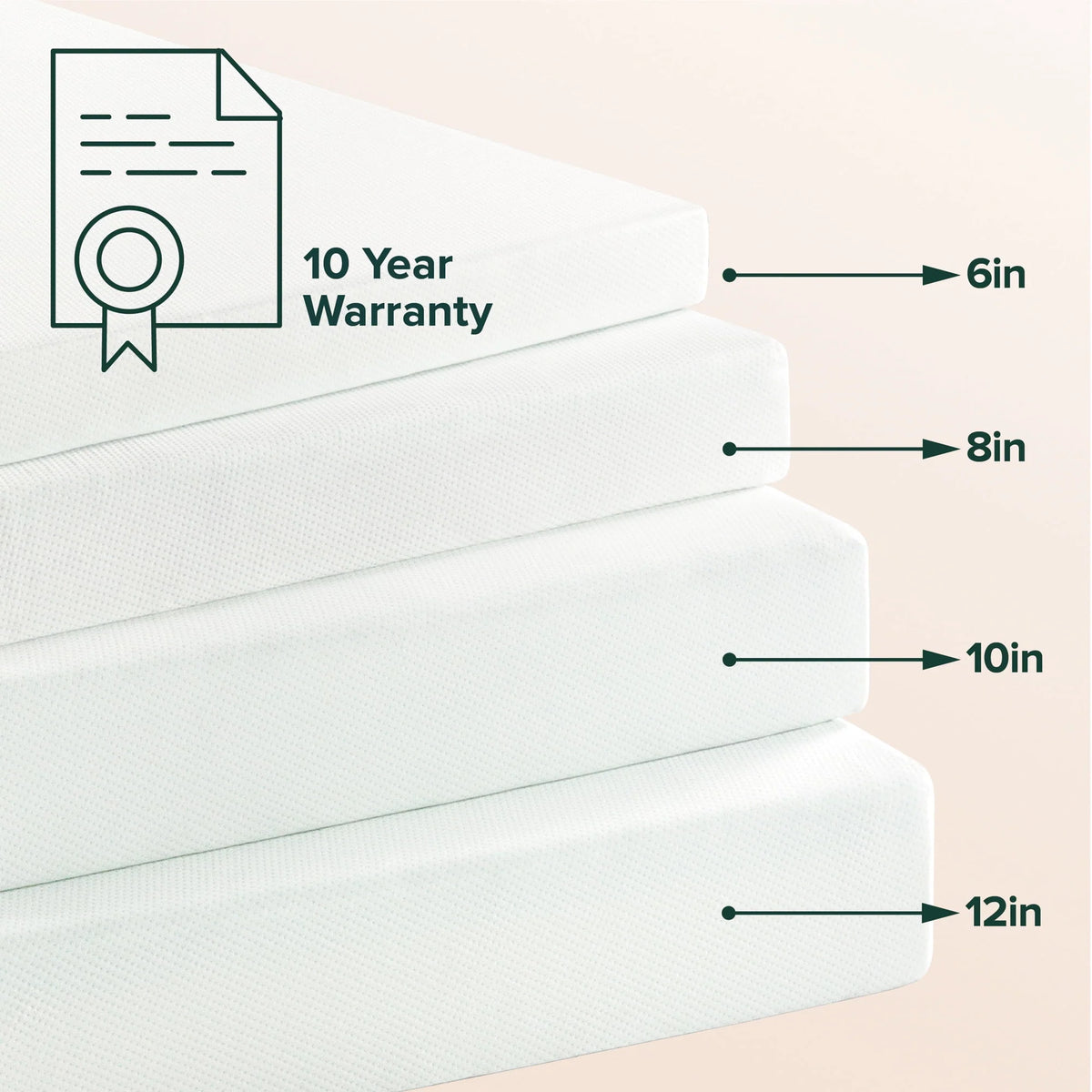 6 Green Tea Memory Foam Mattress Queen A6875
