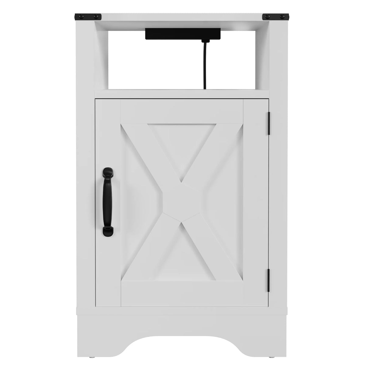 White Wood Nightstand B50179