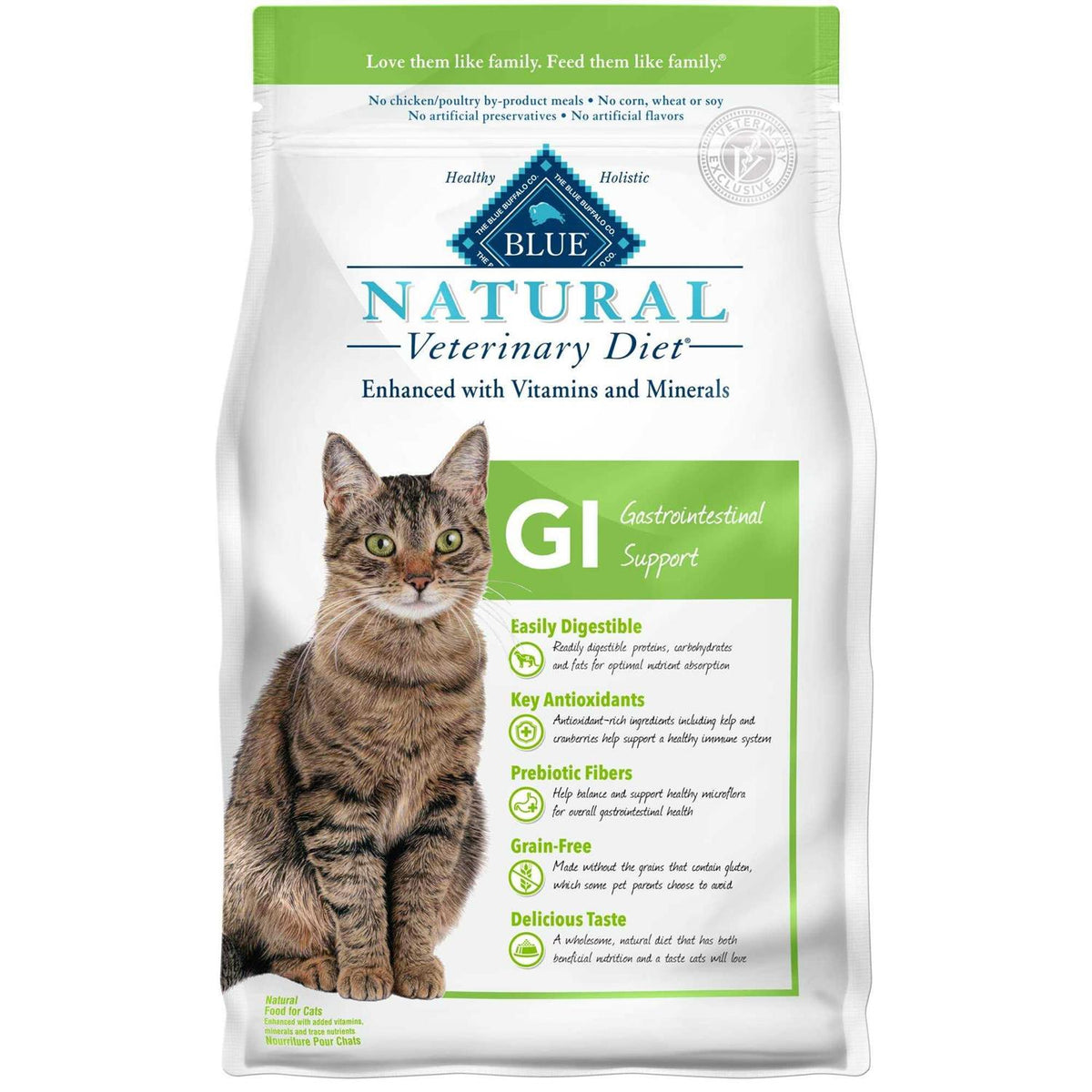 Blue Natural Veterinary Diet GI Gastrointestinal Support Dry Cat Food T101044