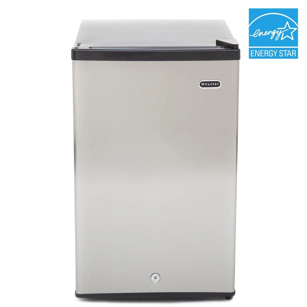 Stainless Steel Upright Freezer with Lock, 2.1 cu ft K151