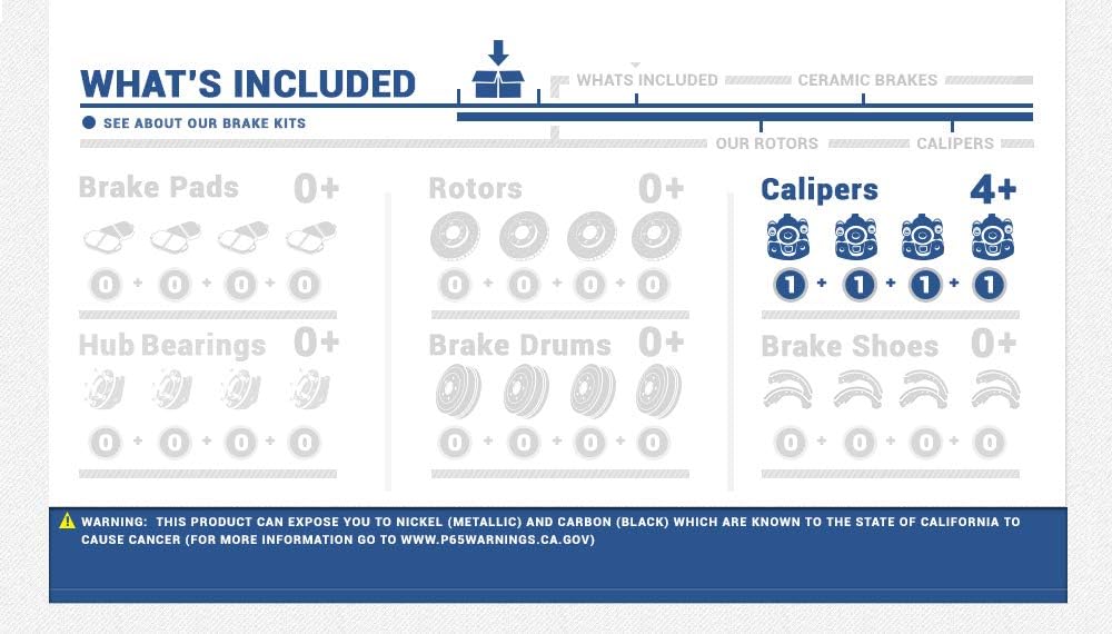 Red Semi-Loaded Calipers and Hardware Brake Kit G78784