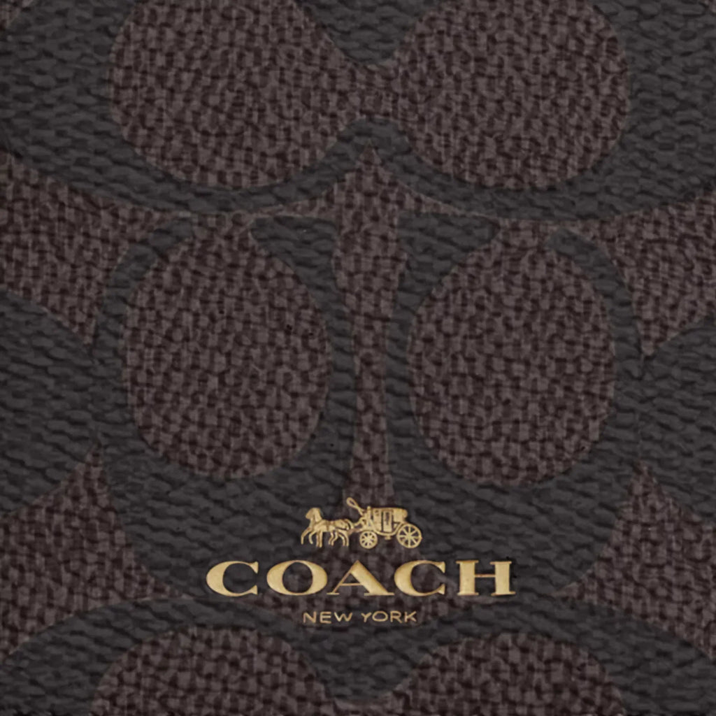 Coach Outlet Id Lanyard In Signaure Canvas