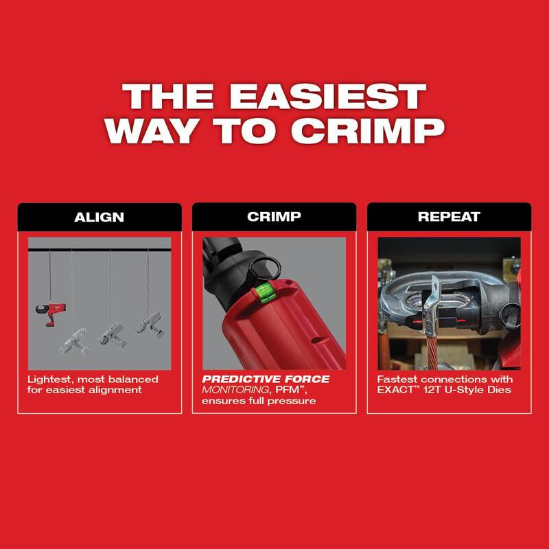 18V Cordless Lithium-Ion Crimper with Batteries, Charger, Hard Case W87401