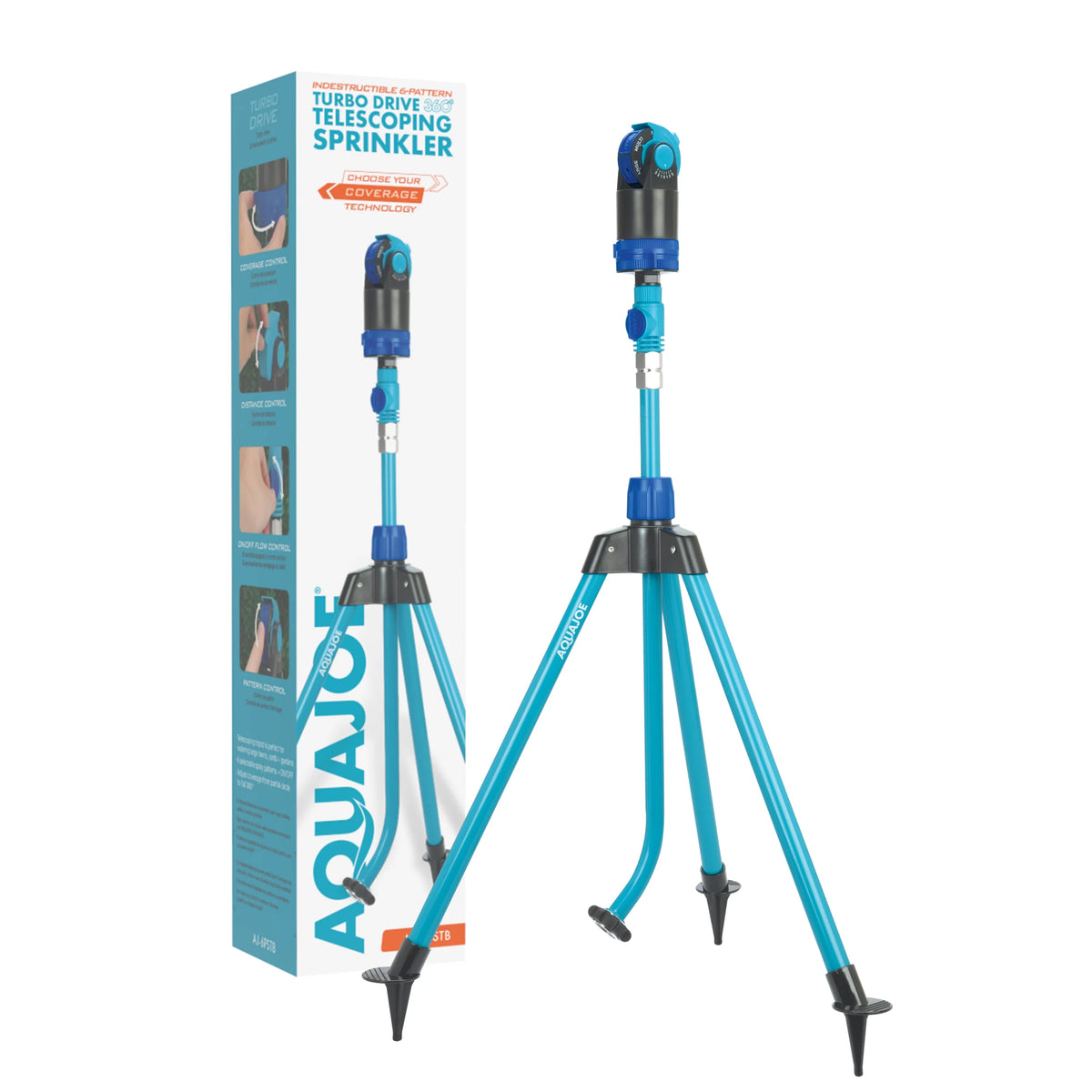 Telescoping Tripod Lawn & Garden Sprinkler, 6 Spray Patterns K9237
