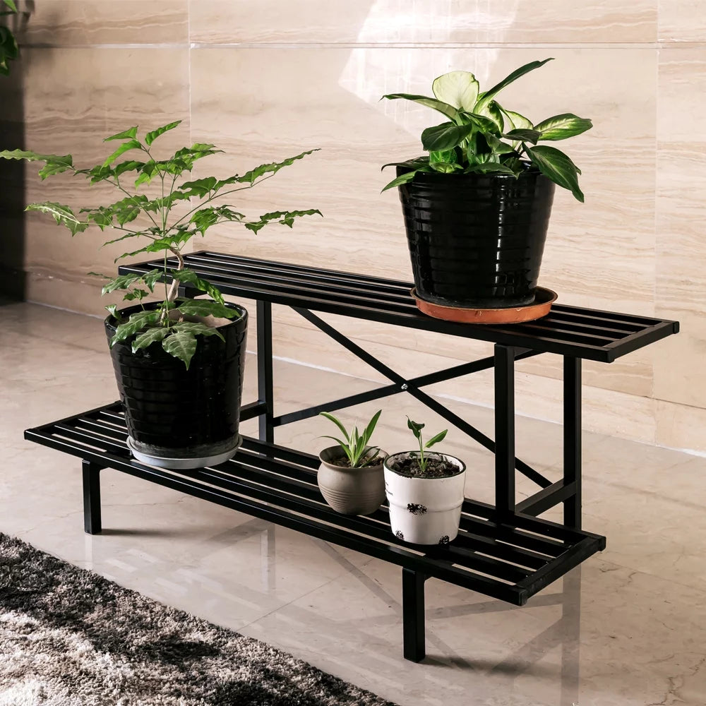 2 Tier Sturdy Metal Plant Stand W371
