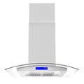 380 CFM Convertible Island Range Hood with Glass Canopy X516