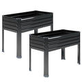 Galvanized Raised Garden Bed with Legs, 2PCS 48×18×30in Elevated Planter Box, Black X275