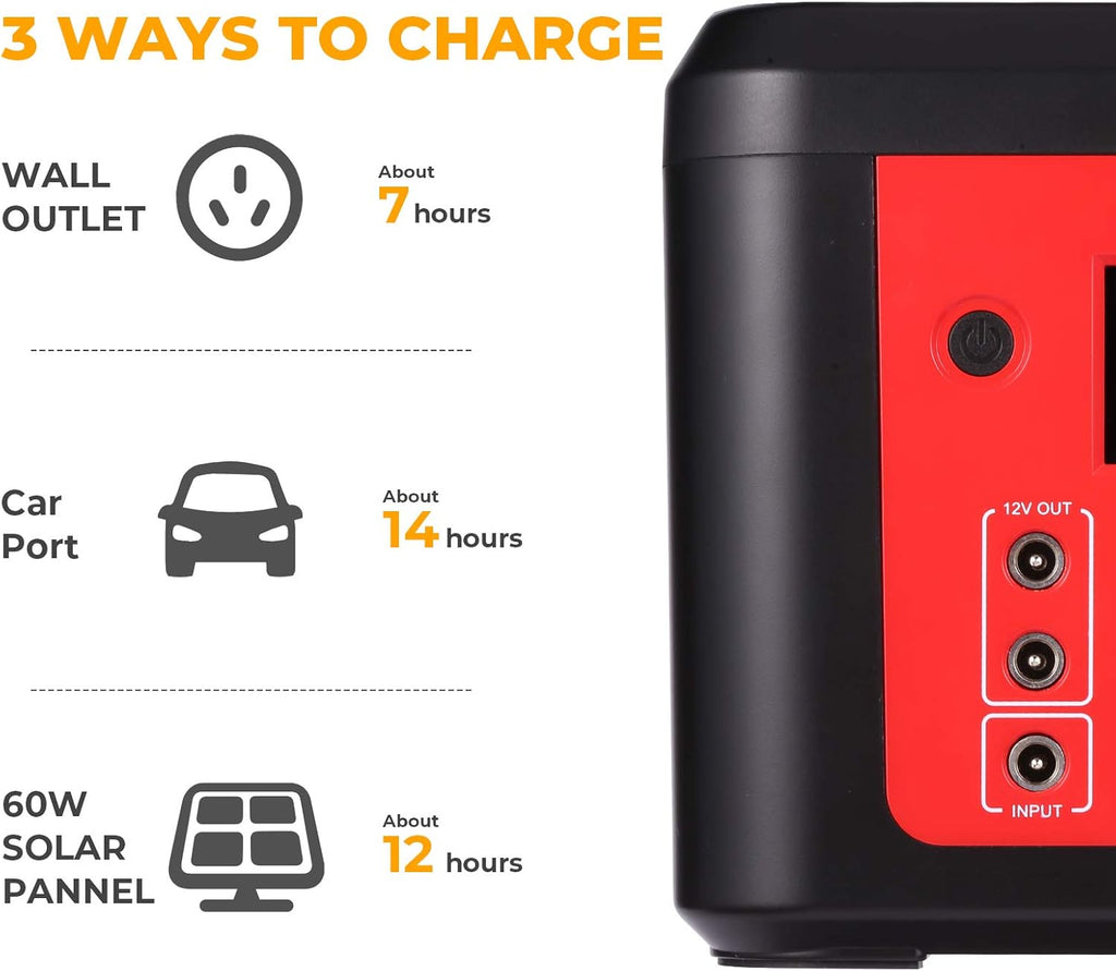 Portable Power Station 178Wh 180W Solar Generator B4554