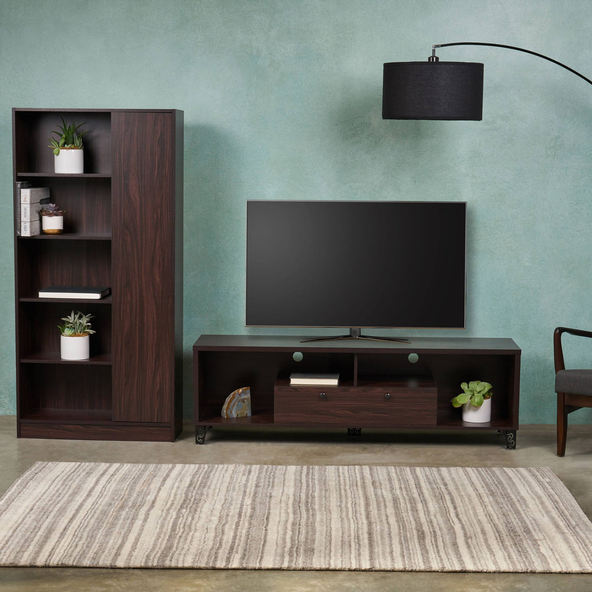 2 Piece TV Stand & Bookcase Set Q172688