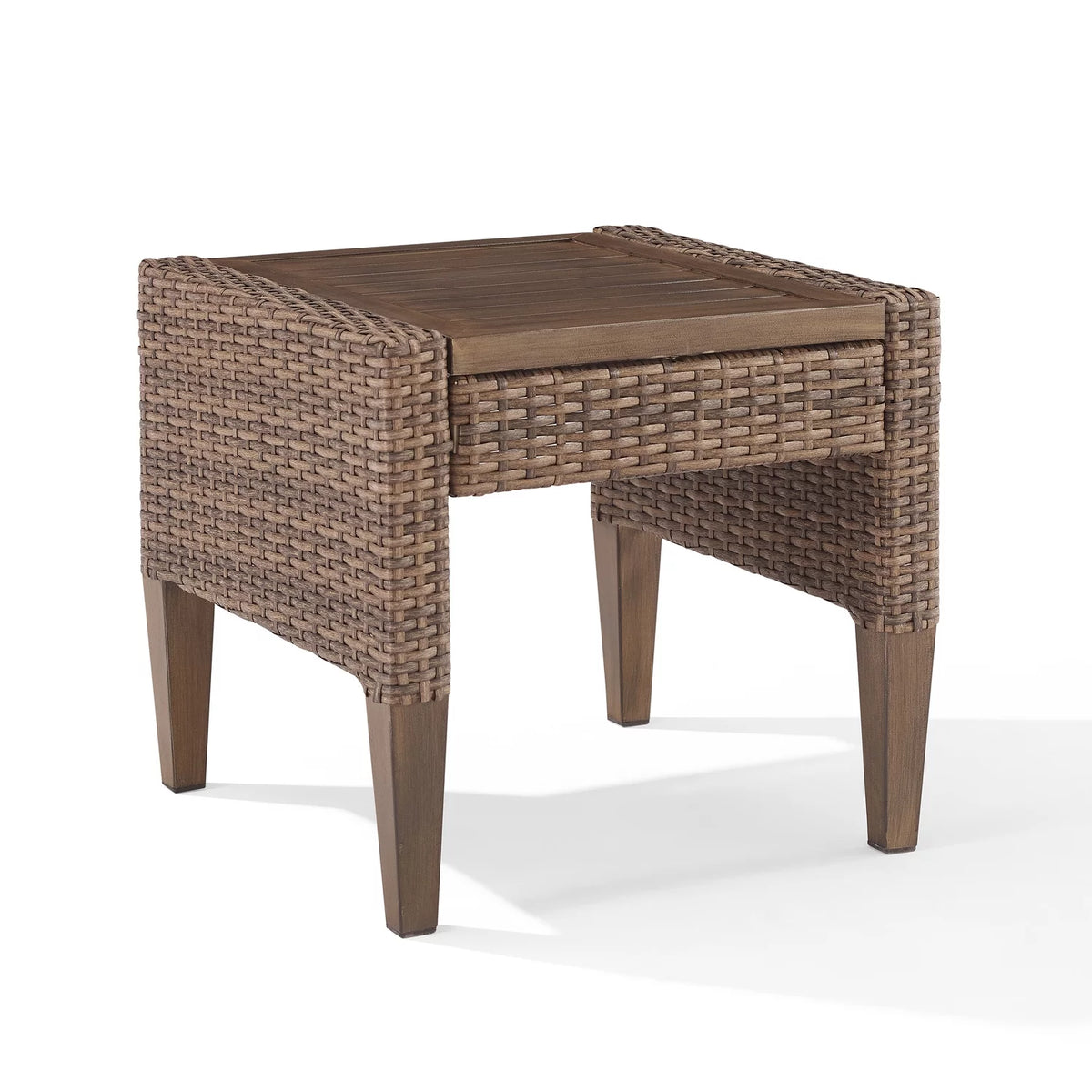 Brown Wicker Side Table A291