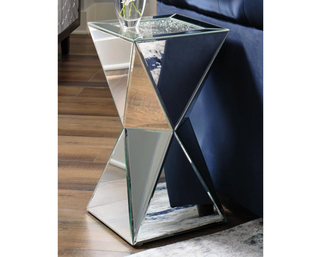 Contemporary Accent Table Mirror Silver Finish C59664