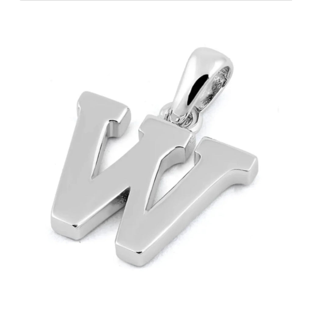 W Initial Pendant Necklace 925 Sterling Silver W105375