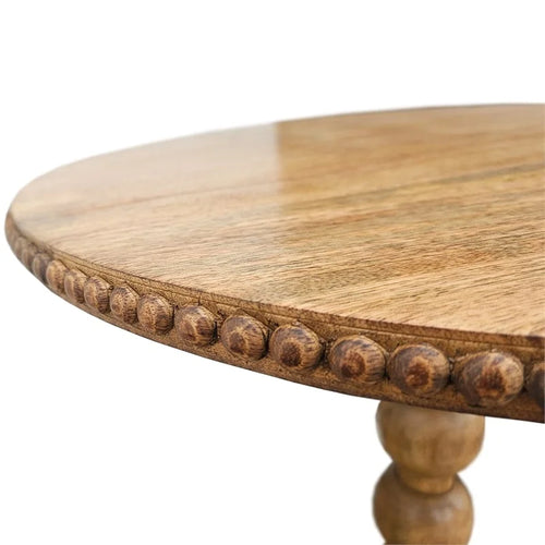 21 Inch Round Mango Wood Side End Table A43485