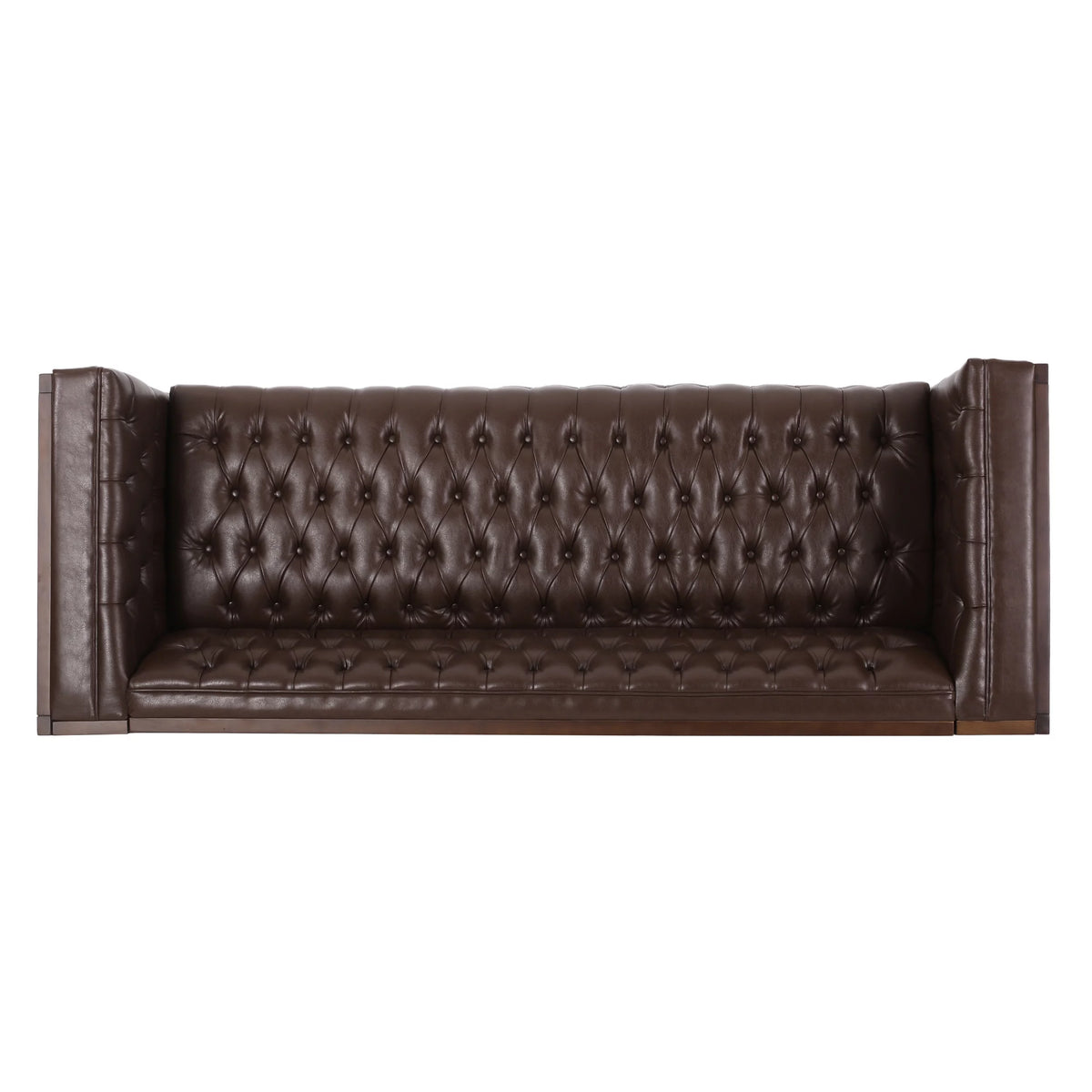 Dark Brown Faux Leather Sofa G4962