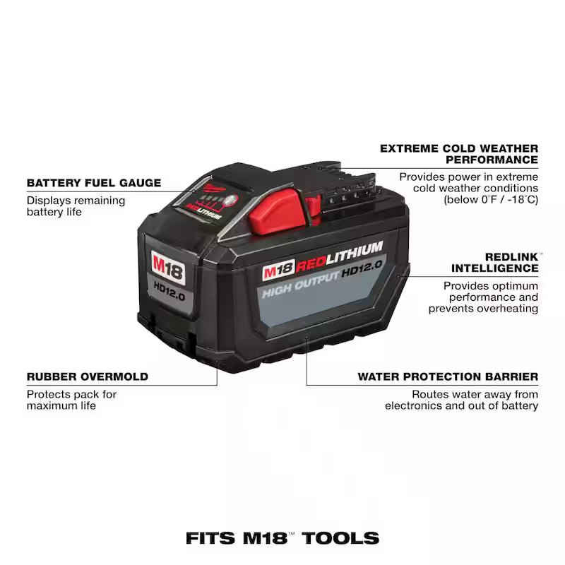 18V Lithium-Ion Brushless Cordless Compact Bandsaw & 12.0Ah Battery W663